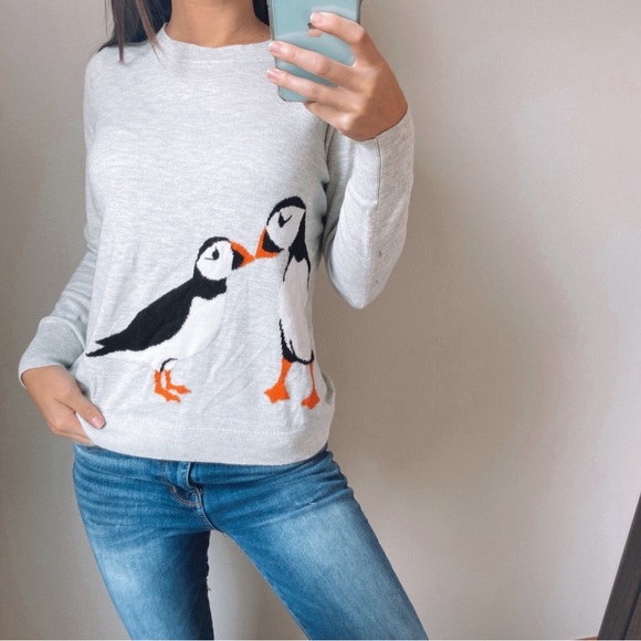 LOFT - puffin kisses sweater - Picture 2 of 5